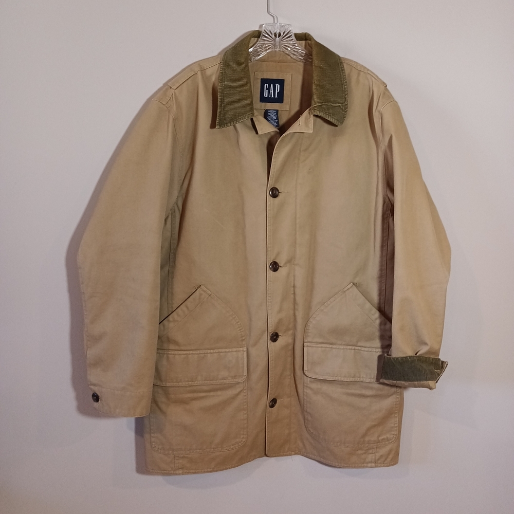 GAP Tan Jacket with Green Accents